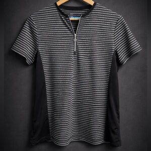 PGA TOUR Airflux Golf Top Women’s L Black Gray 1/4 Zip Performance